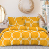 Yellow Cotton Elastic 160 TC King Bedsheet with 2 Pillow Covers