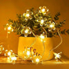 Silicone Flower LED String Fairy Lights Outdoor & Indoor For Home Decoration (Warm White)