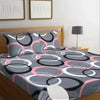 Super Soft Glace Cotton All Round Elastic Fitted Double Bed Bedsheet with 2 Pillow Covers-72x78x8