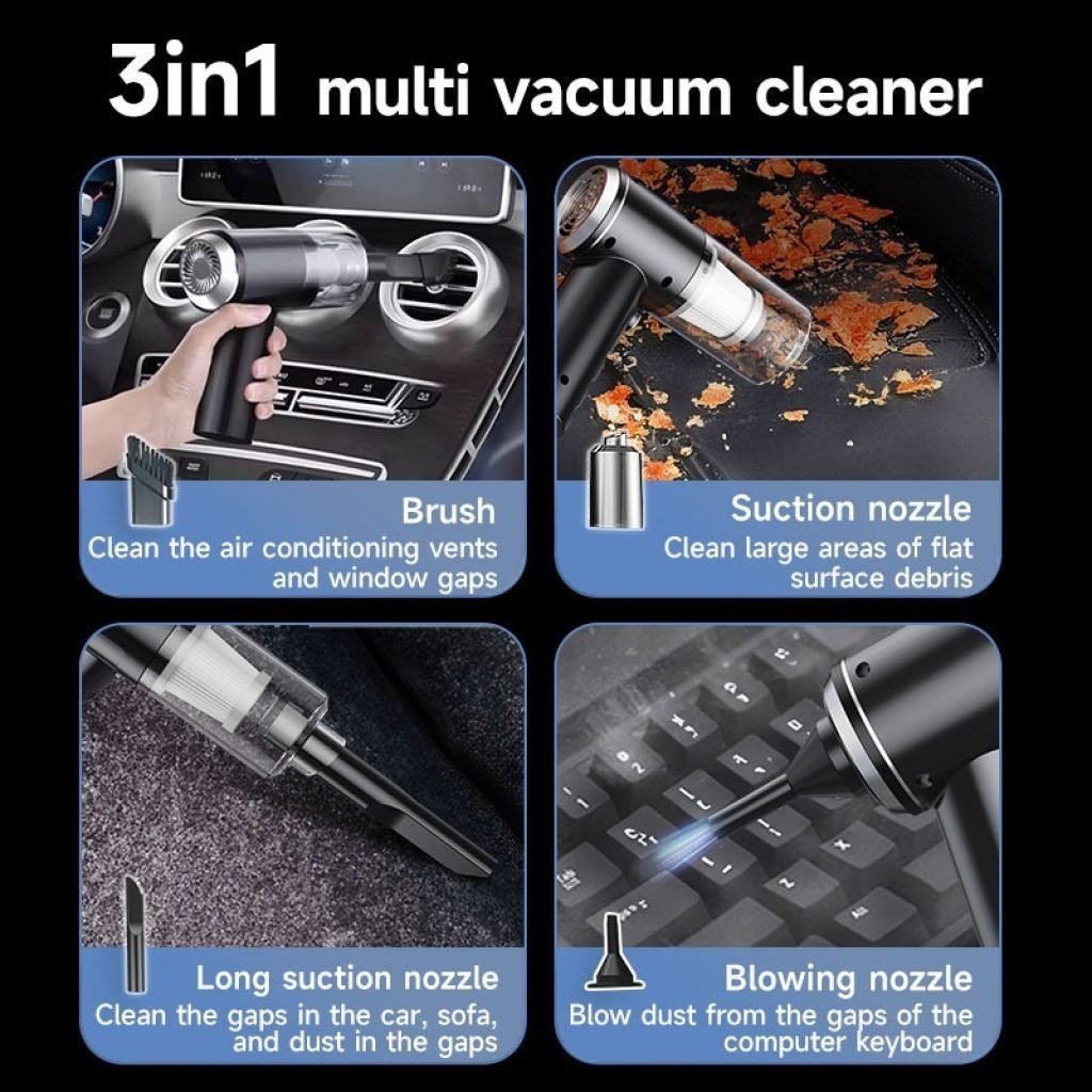 3 In 1 Portable Mini Vacuum Cleaner - Ankaa Store