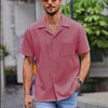 Men's Knit Stylish Half Sleeve Shirt Pink