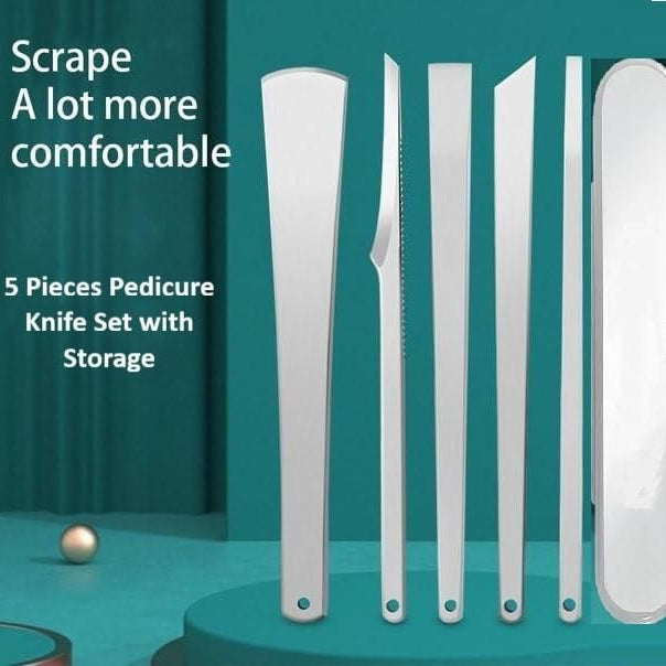 5 Pieces Pedicure Knife Set with Storage Case - Ankaa Store