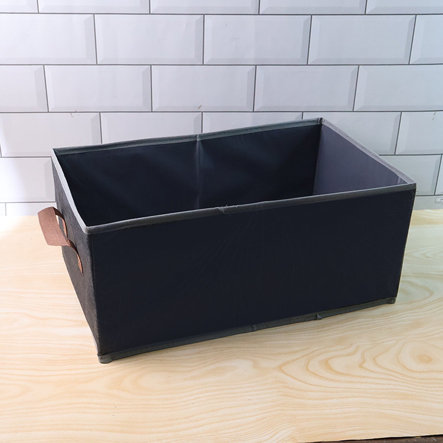 Foldable Rectangular Storage Box With Handle (46x28 Cm 1 Pc)