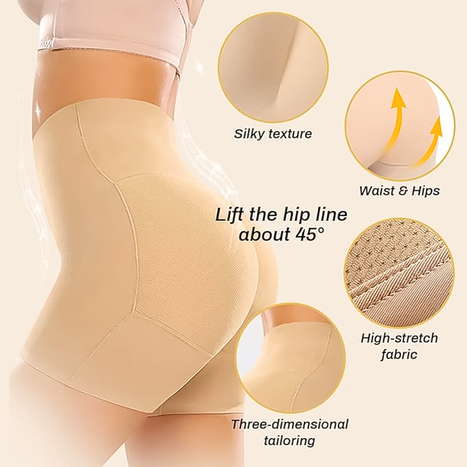 Womens Butt Lifter Padded Underwear Hip Pads Body Shaper Control Knickers Hip Pad (1 Pc Medium)
