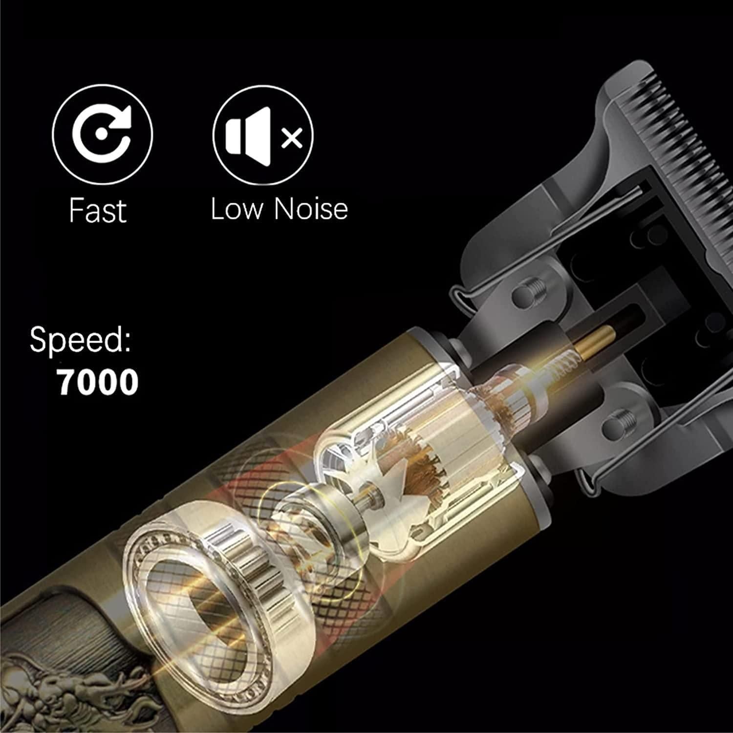 Hair Trimmer For Men Buddha Style Trimmer, Professional Hair Clipper, Adjustable Blade Clipper, Hair Trimmer and Shaver,Retro Oil Head Close Cut Precise hair Trimming Machine (Golden) - Ankaa Store