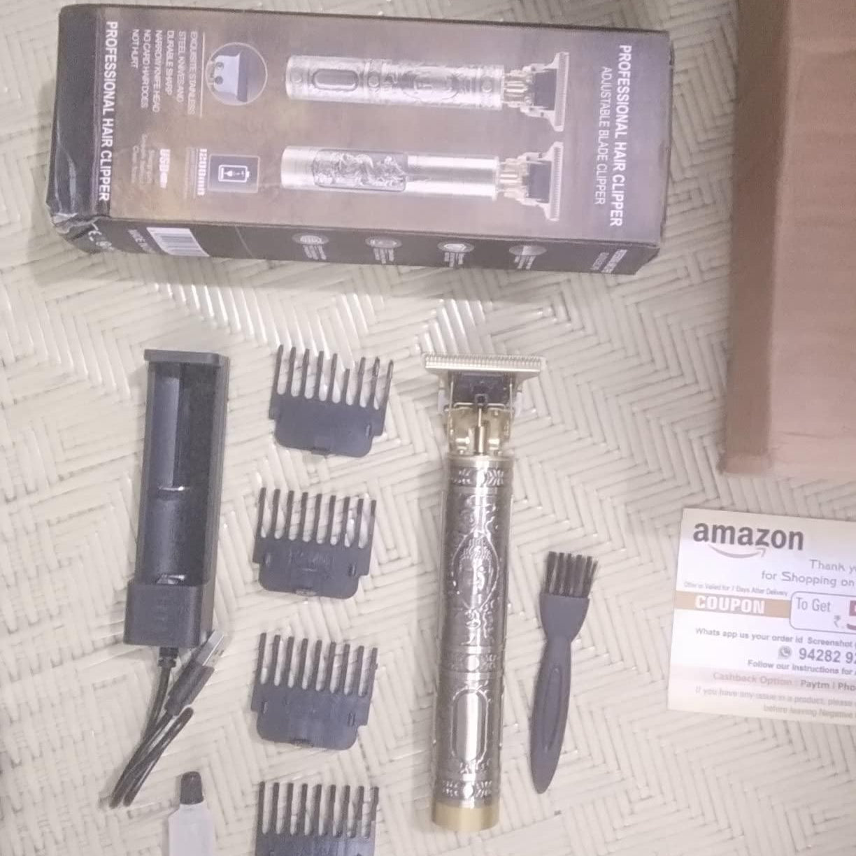 Hair Trimmer For Men Buddha Style Trimmer, Professional Hair Clipper, Adjustable Blade Clipper, Hair Trimmer and Shaver,Retro Oil Head Close Cut Precise hair Trimming Machine (Golden) - Ankaa Store