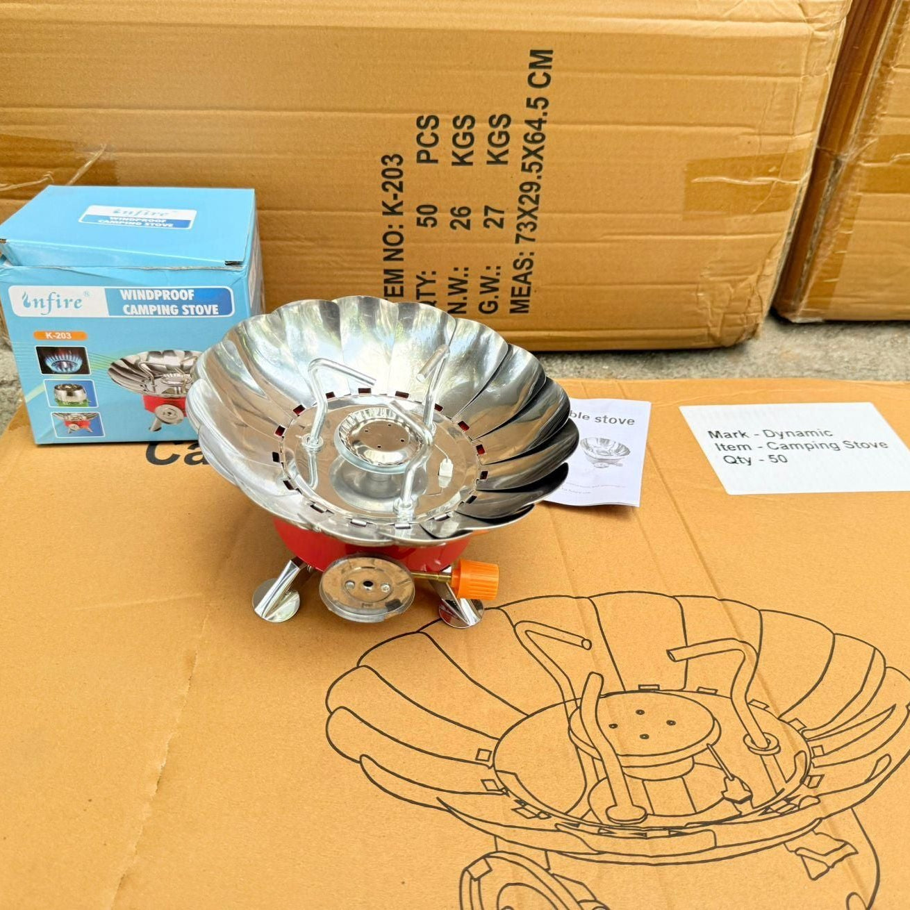 Windproof Outdoor Electronic Foldable Lotus Gas Stove - Ankaa Store