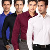 Combo of 4 Casual Shirts for Men (Multicolor, S)