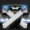 2 Pieces Car Wind Powered Light Abs Daytime Running Light for Cars Auto White
