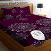 Super Soft Glace Cotton All Round Elastic Fitted Double Bed Bedsheet with 2 Pillow Covers-72x78x8