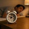Small Twin Bell Analog Alarm Clock with Loud Ringing Alarm