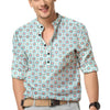 Men's Printed Spread Collar Casual Shirt Multicolor