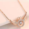 AngelGlow™ Rose Gold Angel Wings Pendant Chain – Elegant, Timeless & Radiant