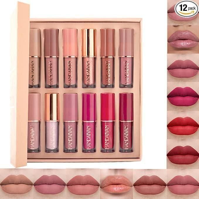 Velvet Matte Liquid Lipstick Set 12Pcs - Ankaa Store